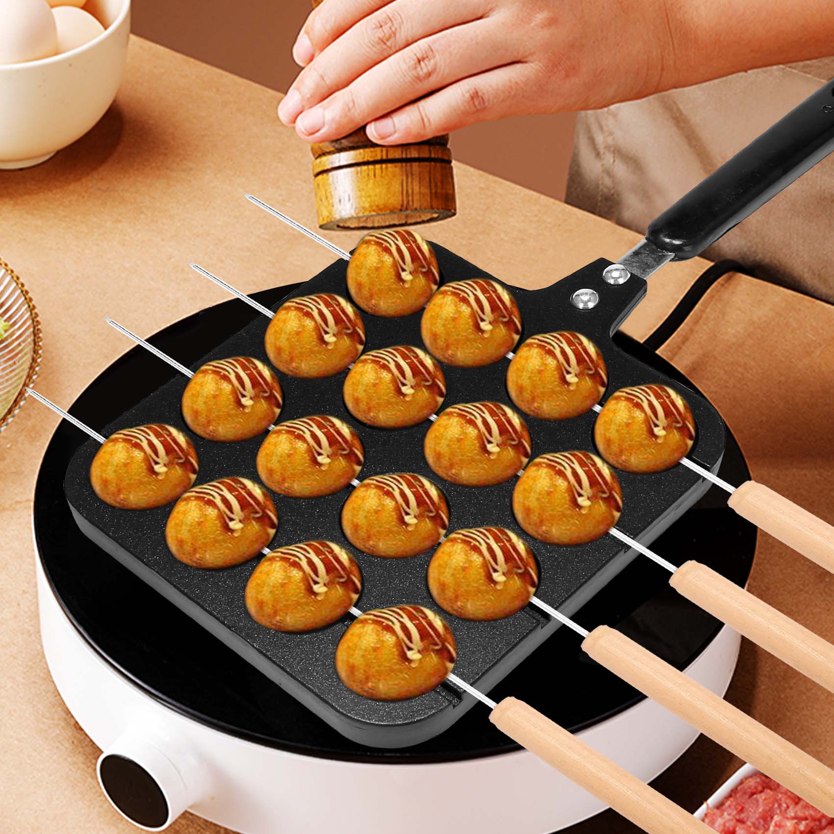 Takoyaki Grill Plate - Алюминиевая форма для такояки на 16