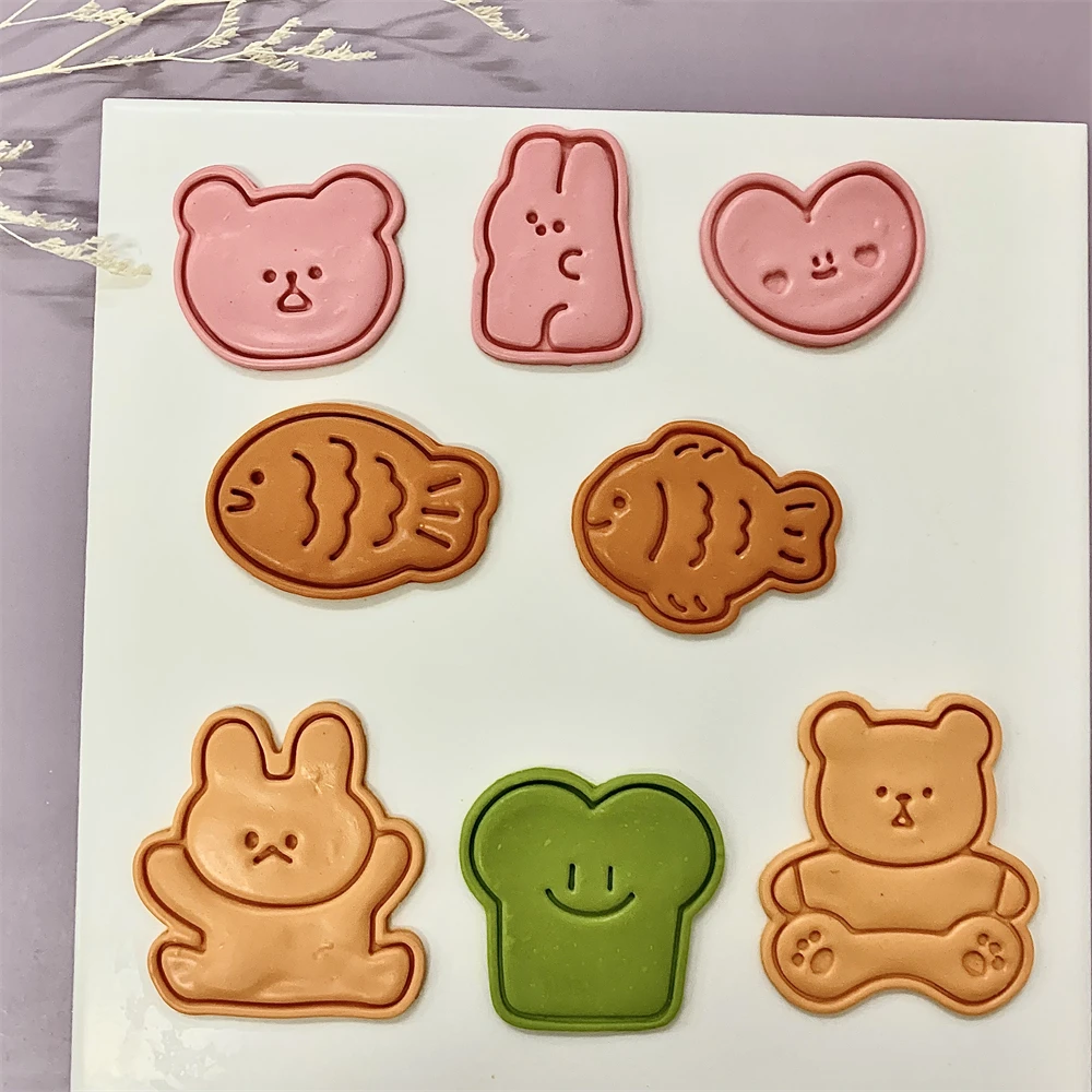 Bunny Cake Mold - Милые животные штамп для тиснения печенья