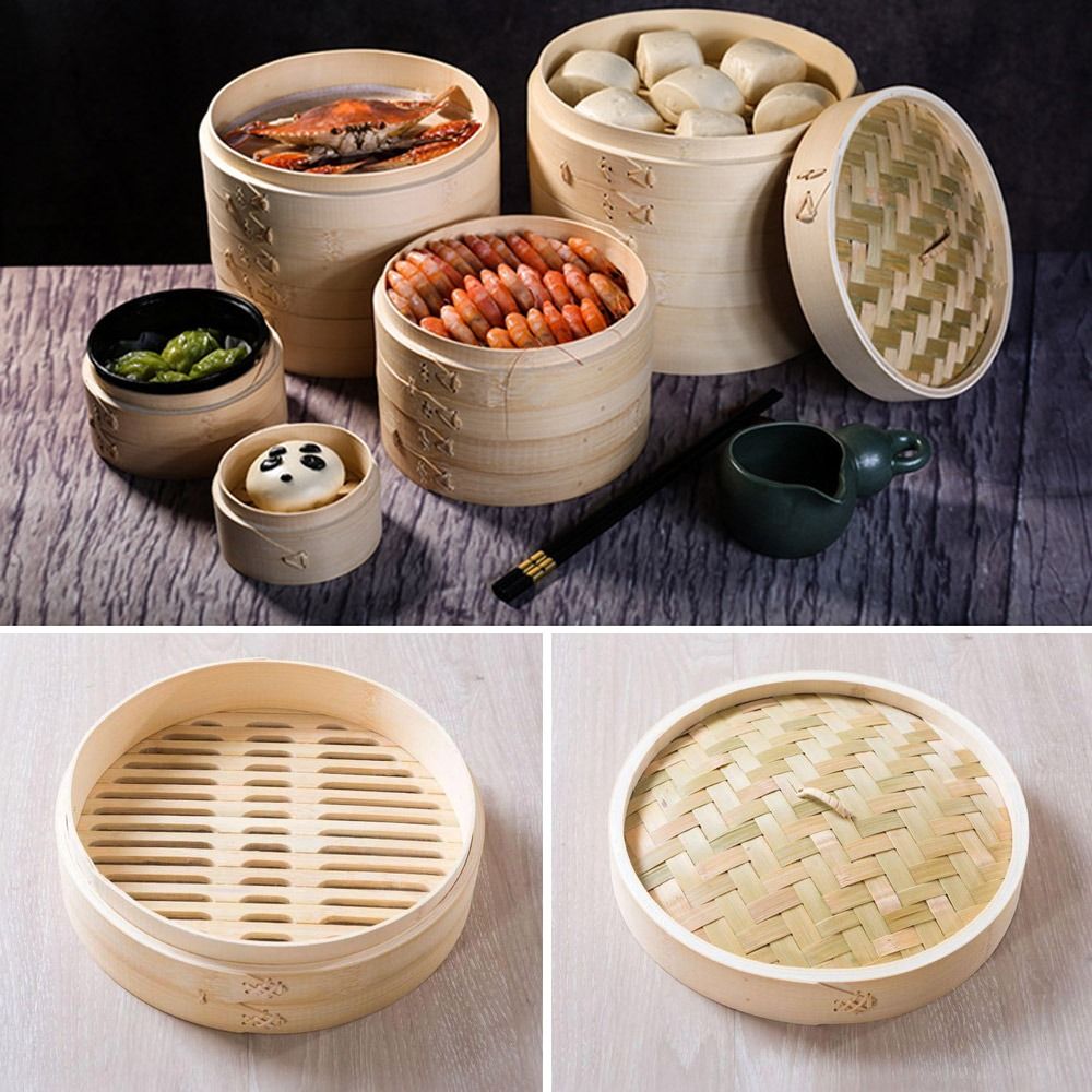 Bao Steamer Bamboo - Китайская пароварка Бамбуковая пароварка Dimsum для